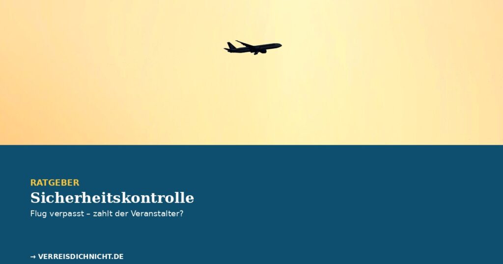 Sicherheitskontrolle Flug verpasst – einsames Flugzeug am orangefarbenen Abendhimmel über dem Meer