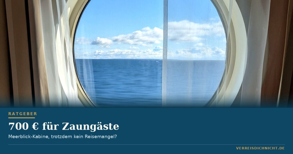 Bullauge mit Meerblick auf einem Kreuzfahrtschiff, Symbolbild zum Urteil Reisemangel Kreuzfahrtkabine